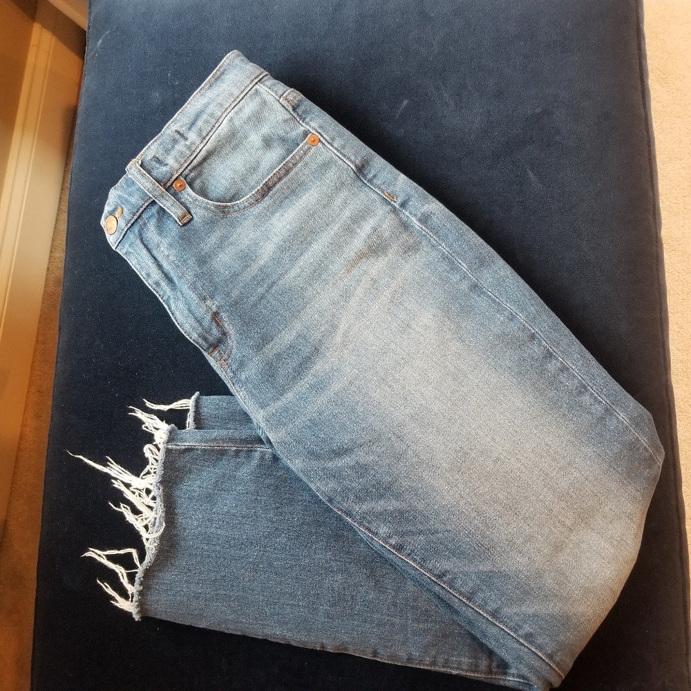 Madewell high-rise slim cropped Boyjean